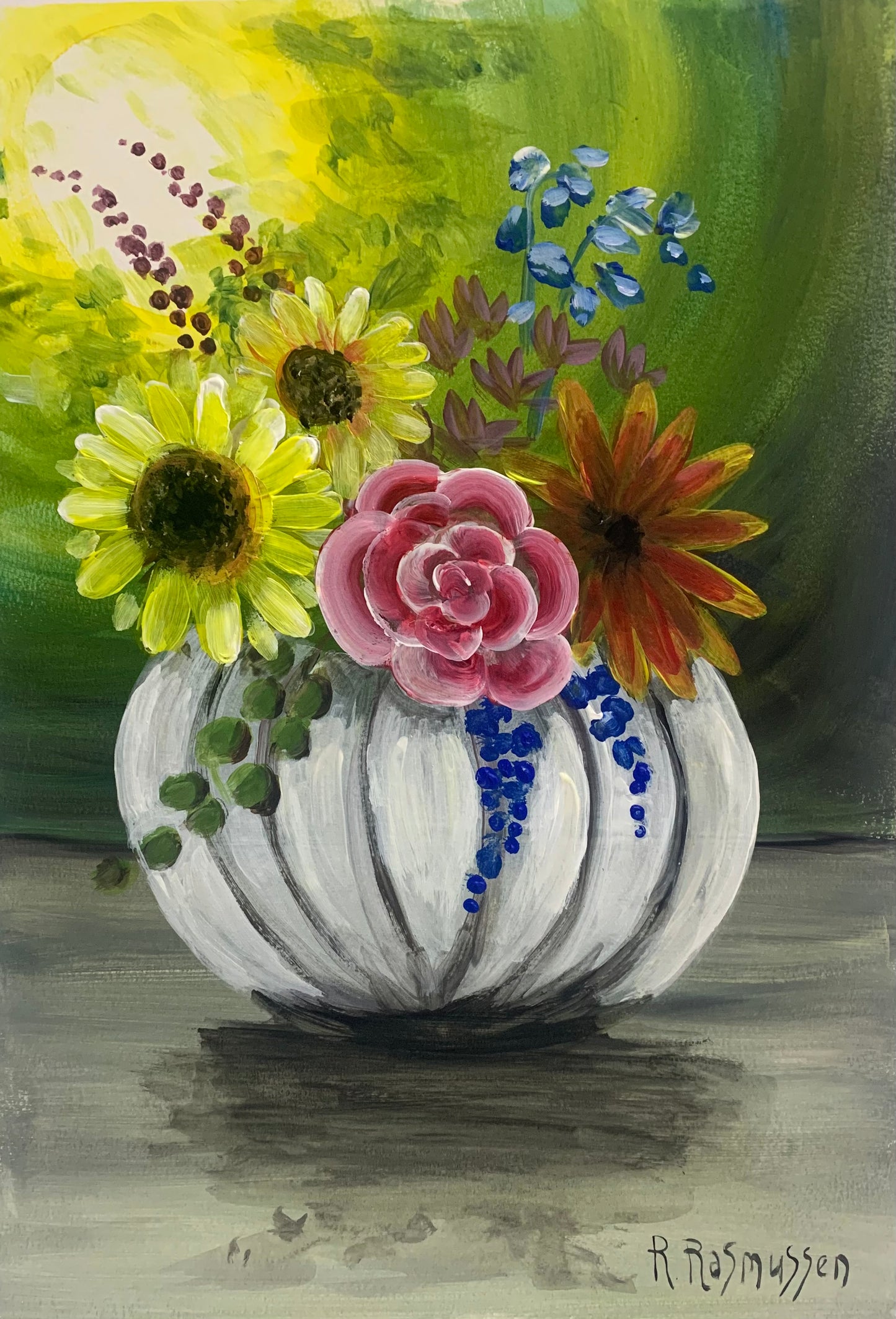 Adult Paint Along - Floral Pumpkin