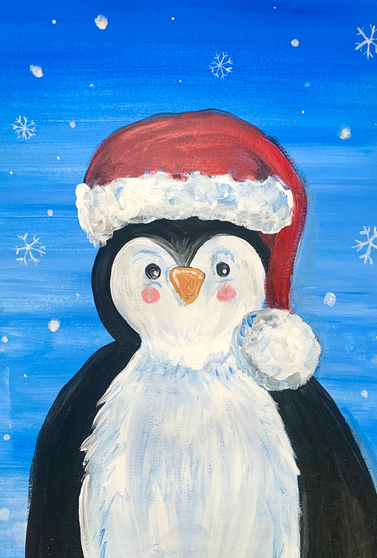 Percy The Penguin - Family Paint Along