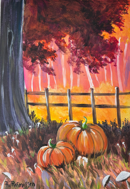 “Autumn pumpkins ”, Adult Paint Along, Plough, Cardiff- 15th October, 6.45pm
