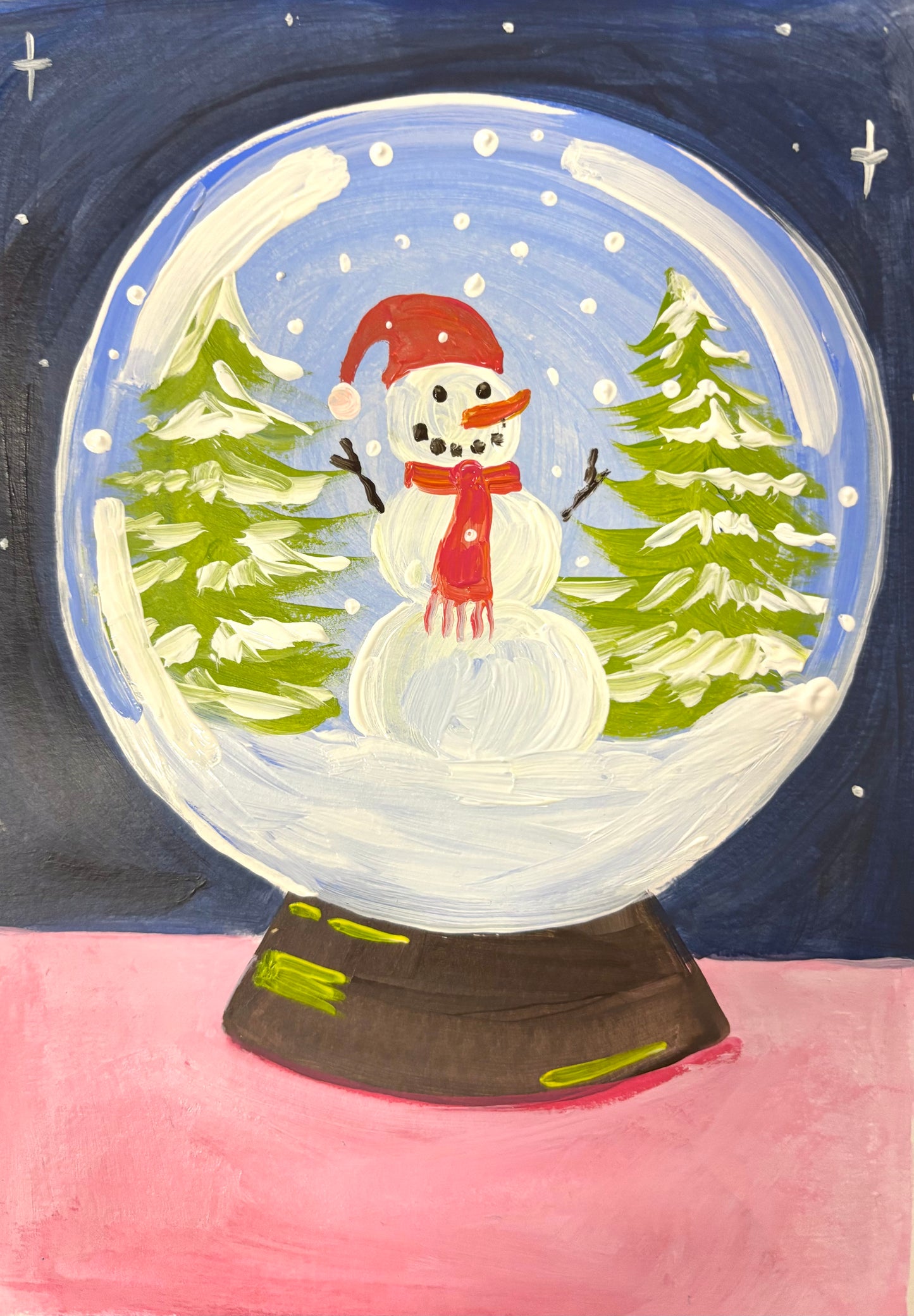 SnowGlobe - Family Paint Along