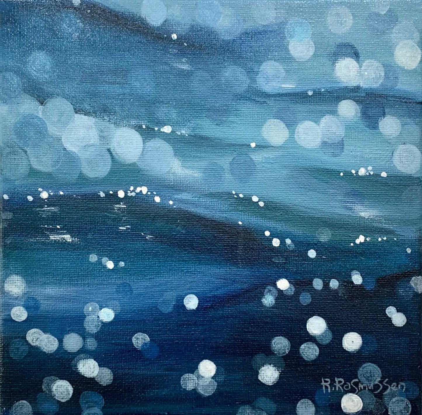 Little Bokeh Waves - Original Painting