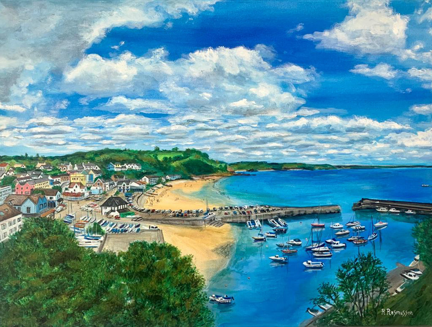 Sunny Saundersfoot - Original Painting