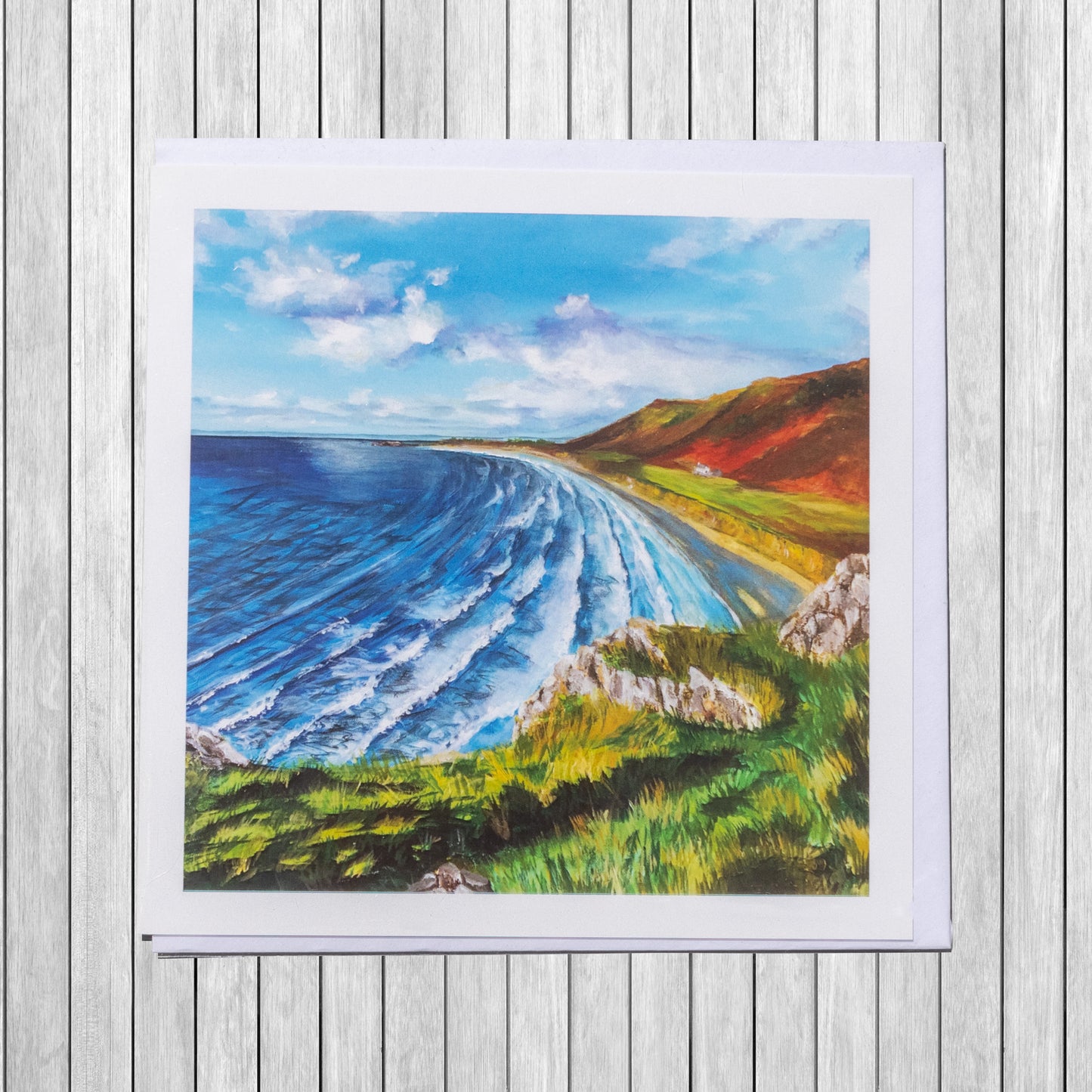 Rhossili Bay Greetings Card