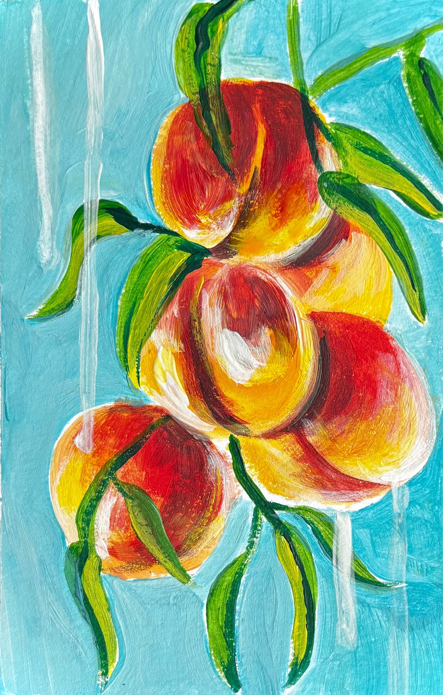 Picking peaches, Adult Paint Along, Plough, Cardiff- 17th June 2026, 6.45pm