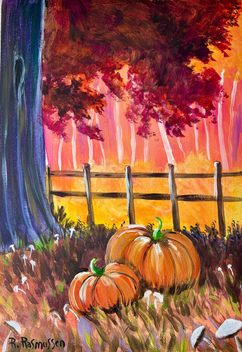 Cozy Pumpkins , Adult Paint Along, Victoria Fern Gallery, Cardiff- 16th October 2026, 6.45pm