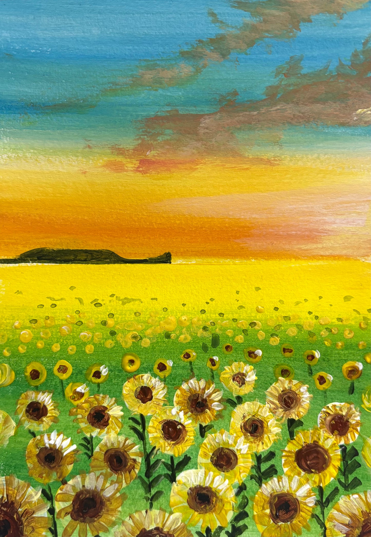 Rhossili's Sunflowers, Adult Paint Along, Plough, Cardiff- 19th March, 6.45pm