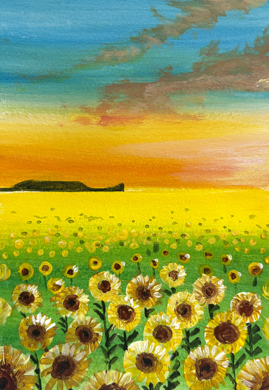 Rhossili's Sunflowers, Adult Paint Along, Plough, Cardiff- 19th March, 6.45pm