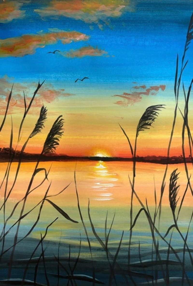 Autumn Sunset Reeds, Adult Paint Along, The Conway, Cardiff- 16th Dec 2026, 6.45pm