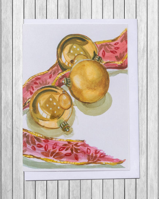 Red and Gold Greetings Card