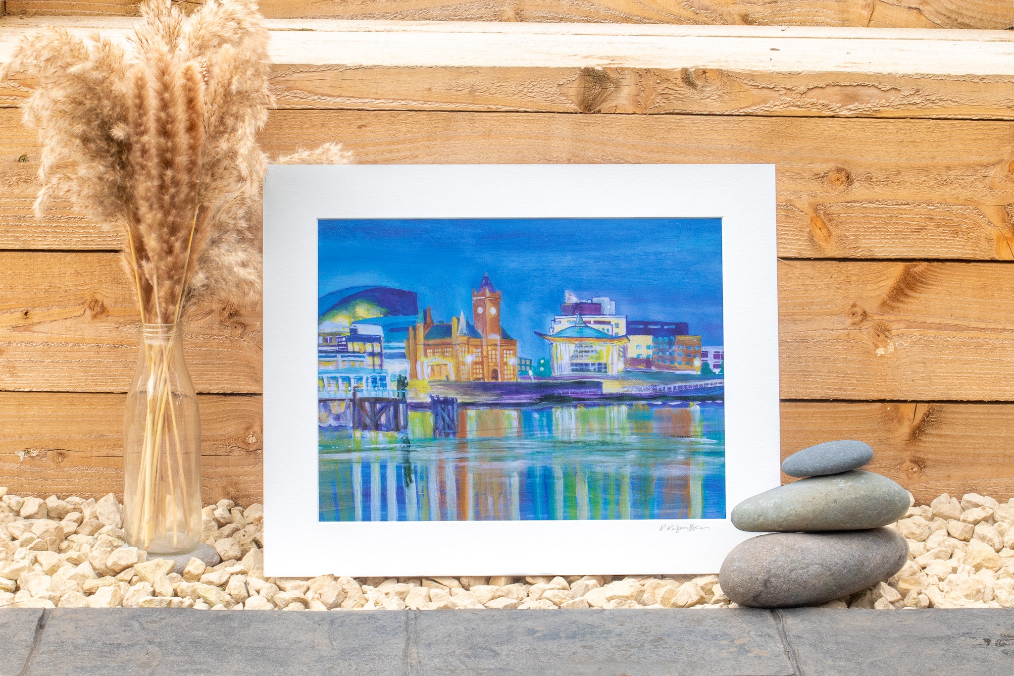 Cardiff Bay Night – Rachel Rasmussen Art